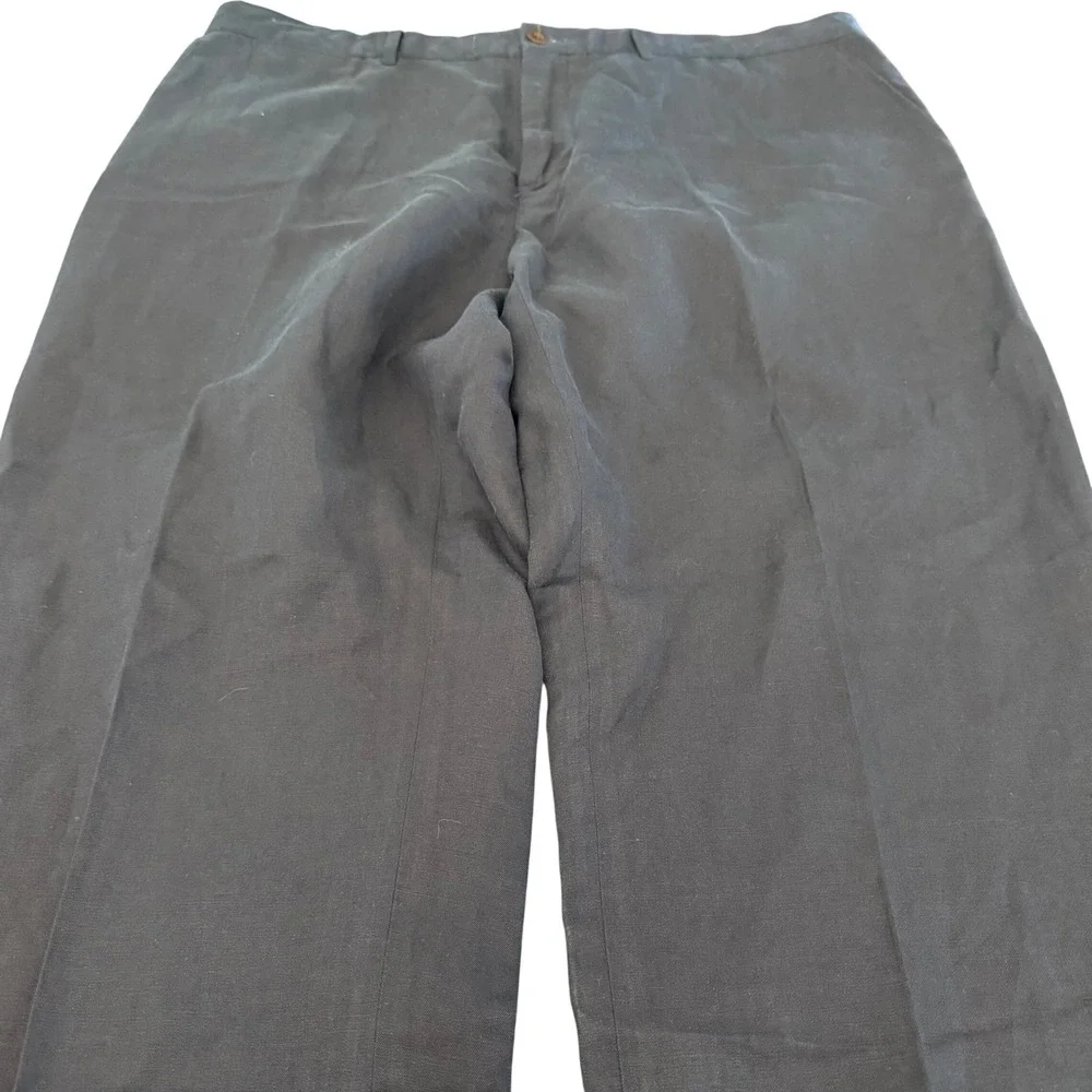 Polo Ralph Lauren Preston Fit Navy Blue Linen Silk Cotton Pants Mens 40x30